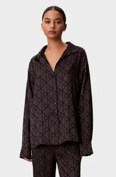 Женская черная рубашка RELAXED Черный L Calvin Klein LV00QS7535