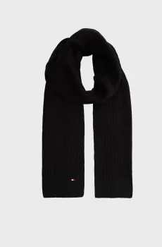 Мужской черный шарф PIMA Черный ONESIZE Tommy Hilfiger AM0AM12847