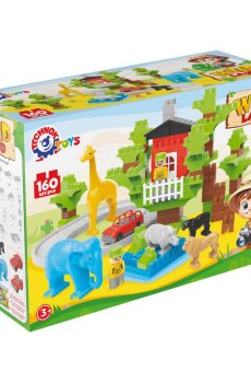 Конструктор блочный TechnoK Wild Land, в коробке, от 3 лет, 160 деталей (1119)