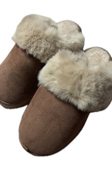 Женские комнатные тапочки Gemelli Пушистик, закрытые, бежевые, размер 40-41