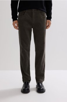 Reserved - Бавовняні штани slim fit - пильно-зелений - 413GQ-97X
