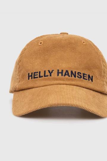 Вельветовая кепка Helly Hansen Graphic Cap цвет зелёный с аппликацией Вельветовая кепка Helly Hansen Graphic Cap цвет зелёный с аппликацией