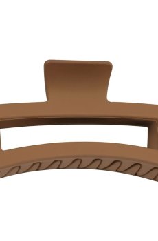 Заколка-краб для волос, прямоугольная, коричневая, 1 шт (E25092639)