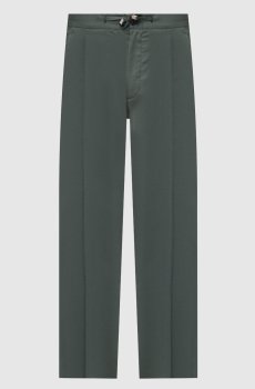 Зеленые брюки из шерсти