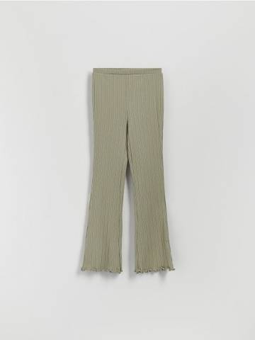 Reserved - Ребристі легінси - світло-оливковий - 856CY-81X