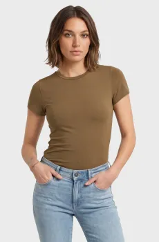 Женская бежевая футболка 2nd skin Бежевый S G-Star RAW D28947,E299