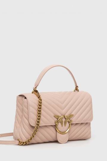 Кожаная сумочка Pinko цвет розовый Кожаная сумочка Pinko цвет розовый