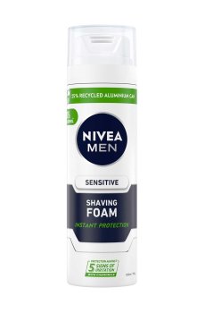Успокаивающая мужская пена для бритья NIVEA MEN Shaving Foam Sensitive для чувствительной кожи, без спирта, 200 мл