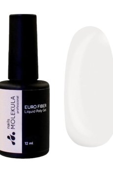 Моделирующий гель для ногтей Nails Molekula Professional Euro Fiber Liquid Poly Gel FG1205 Pale Milk, 12 мл