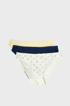 Женские трусики-слипы (3 шт) JOLLY Разноцветный XL Etam 6552032