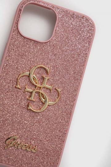 Чехол на телефон Guess iPhone 15 / 14 / 13 6.1" цвет розовый