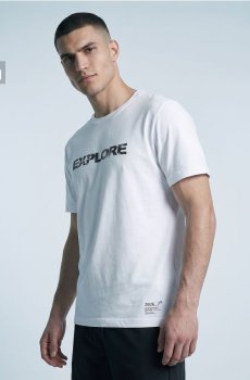 Бавовняна футболка slim fit з коротким рукавом Active - білий