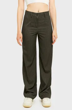 Женские темно-серые брюки в полоску Серый 38 Tally Weijl SPAPEKITA4