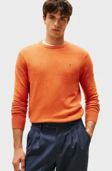 Мужской оранжевый джемпер PIMA ORG Оранжевый L Tommy Hilfiger MW0MW28046