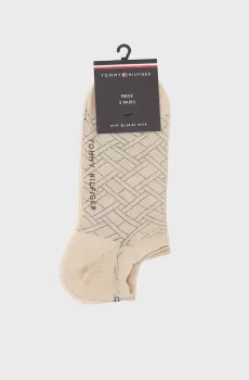 Мужские бежевые носки (2 пары) SNEAKER FLAG Бежевый 39-42 Tommy Hilfiger 701238506