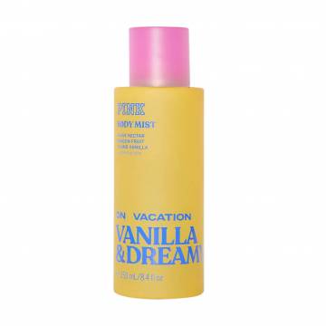 Парфюмированный мист для тела Victorias Secret Pink On Vacation Vanilla & Dreamy Body Mist женский, 250 мл Парфюмированный мист для тела Victorias Secret Pink On Vacation Vanilla & Dreamy Body Mist женский, 250 мл
