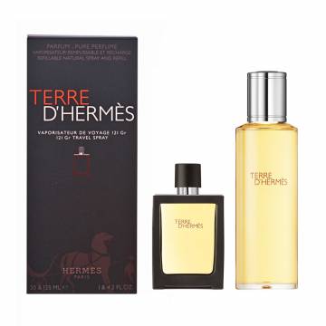 Парфюмированный набор мужской Hermes Terre dHermes Pure Parfum (парфюмированная вода, 30 мл + парфюмированная вода, 125 мл) Парфюмированный набор мужской Hermes Terre dHermes Pure Parfum (парфюмированная вода, 30 мл + парфюмированная вода, 125 мл)
