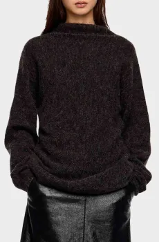 Женский темно-серый шерстяной свитер Серый S Bimba Y Lola 252BR7225.10012