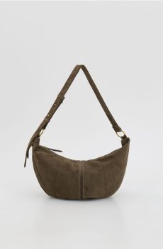 Reserved - Сумка зі штучної замші - оливковий - 855FC-91X