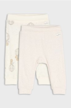 Бавовняні штани в рубчик 2 pack - кремовий