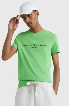 Мужская зеленая футболка TOMMY LOGO TEE Зеленый S Tommy Hilfiger MW0MW11797