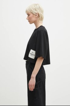 Хлопковая футболка Fiorucci Logo Label Cropped Padded