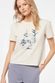 Женская белая футболка BELLI Белый S Etam 6537690