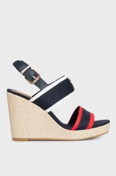 Женские темно-синие босоножки RWB FEMININE WEDGE Синий 39 Tommy Hilfiger FW0FW07180