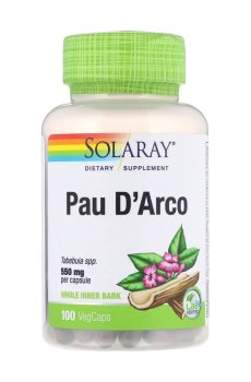 Муравьиное дерево Solaray Pau DArco 550 мг, 100 капсул
