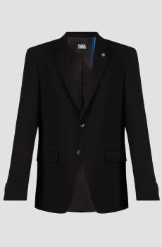 Мужской черный пиджак Черный 52 Karl Lagerfeld 543028.155274;990