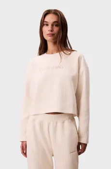 Женский белый свитшот LS QUILTED Белый M Calvin Klein LV00QS7541