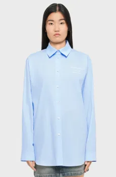 Женская голубая рубашка Голубой 40 Moschino A0205.8231;1293