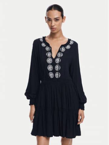 Desigual Повсякденна сукня Jacksonville 24WWVW64 Чорний Regular Fit Desigual Повсякденна сукня Jacksonville 24WWVW64 Чорний Regular Fit