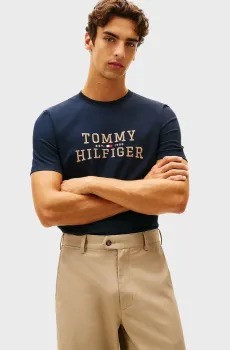 Мужская темно-синяя футболка ICON INTERLOCK TEE Синий S Tommy Hilfiger MW0MW42803