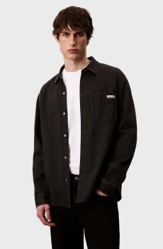 Мужская черная джинсовая рубашка CLASSIC Черный L Calvin Klein Jeans LV04RD765G