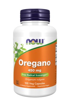 Орегано NOW Foods Oregano 450 мг, 100 капсул