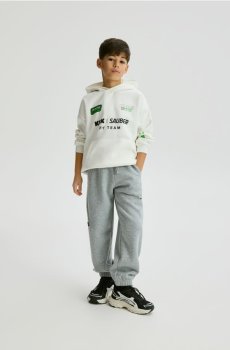 Reserved - Бавовняні штани cargo - світло-сірий - 419HK-09M