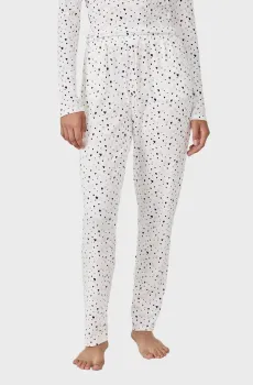 Женские белые брюки с узором DOVY Белый L Etam 6555467