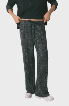 Женские темно-серые брюки с узором Серый XL womensecret 3702262