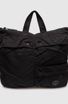 Черная сумка с патчем логотипа