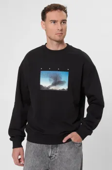 Мужской черный свитшот Черный S HUGO 50549165;001