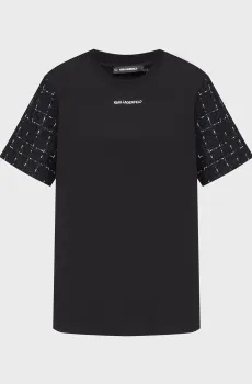 Женская черная футболка boucle Черный S Karl Lagerfeld A4W17091