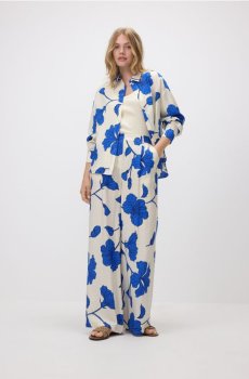 Reserved - Штани з візерунком з віскози - різнобарвний - YH544-MLC