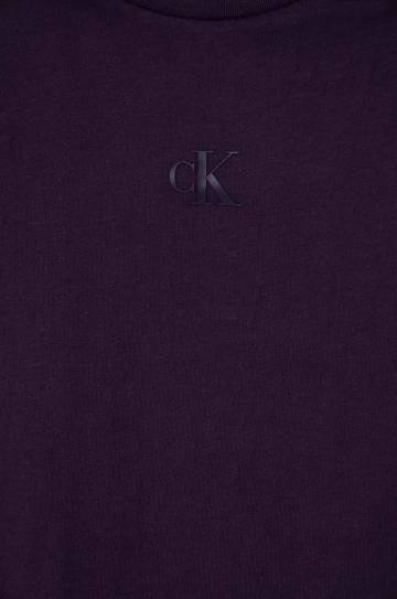 Хлопковая футболка Calvin Klein Jeans цвет бордовый Хлопковая футболка Calvin Klein Jeans цвет бордовый