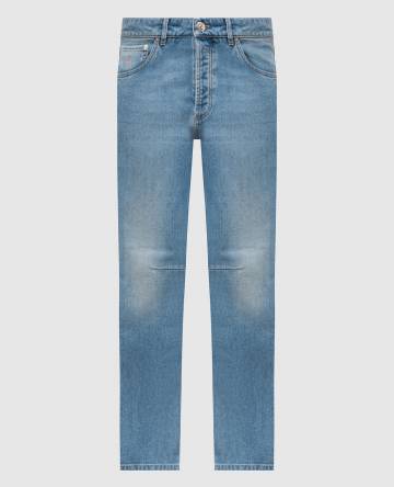 Голубые джинсы с логотип патч