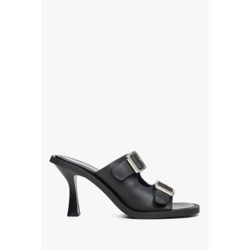 Мюлі шкіряні чорні Estro ER00112692