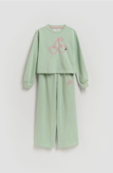 Reserved - Completo in cotone con ricamo - блідо-зелений - 150HN-07X