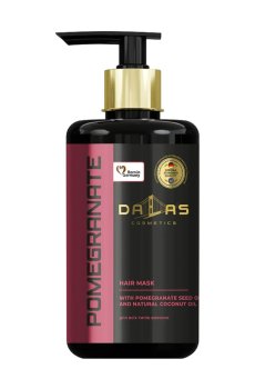 Маска для волос Dalas Pomegranate Hair Mask с маслом гранатовых косточек и натуральным кокосовым маслом, 900 мл