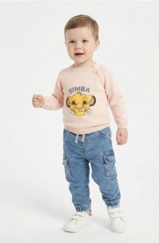 Светр з принтом The Lion King - кремовий