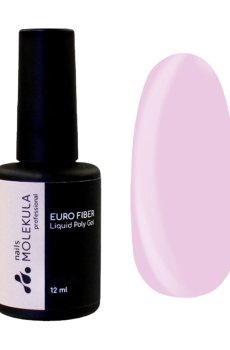 Моделирующий гель для ногтей Nails Molekula Professional Euro Fiber Liquid Poly Gel FG1211 Pale Lilac, 12 мл